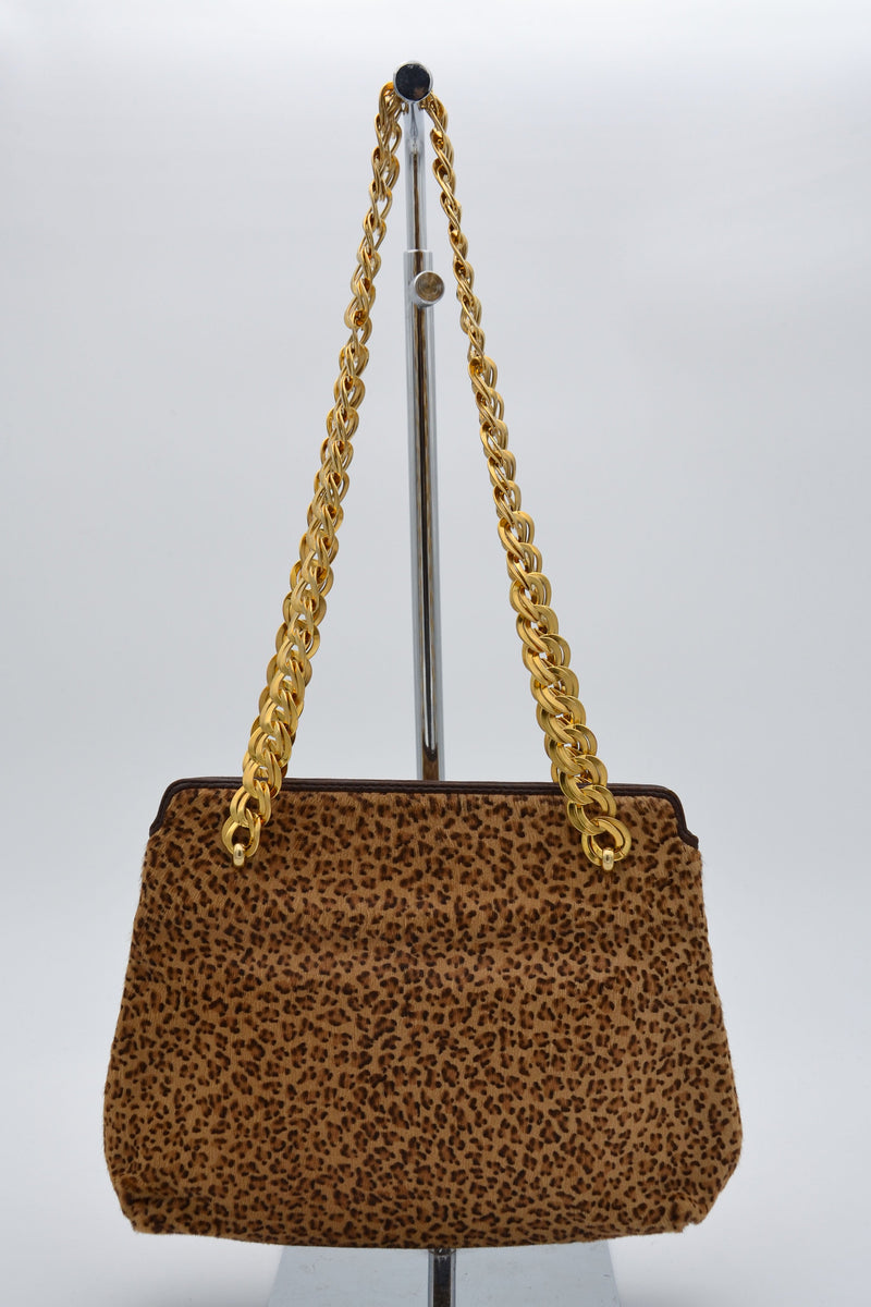 Bottega Veneta Vintage Leopard Hair Bag