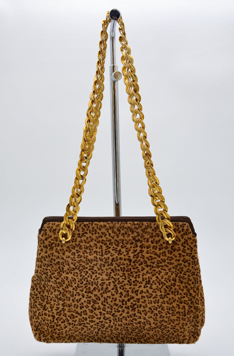 Bottega Veneta Vintage Leopard Hair Bag