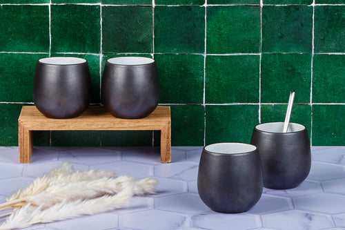 Mug Gourmet - 4 Pièces - Onyx