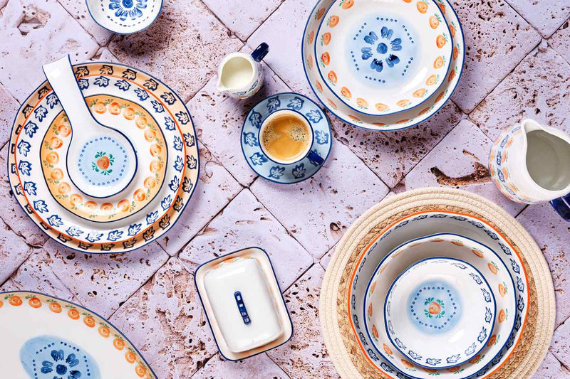 Tasse Napoli Et Soucoupe - 8 Pièces - Agrumi