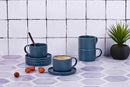 Tasse Scandi Et Soucoupe - 8 Pièces - Marine