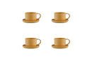 Tasse Scandi Et Soucoupe - 8 Pièces - Ocre