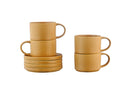 Tasse Scandi Et Soucoupe - 8 Pièces - Ocre