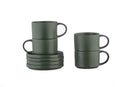 Tasse Scandi Et Soucoupe - 8 Pièces - Olive