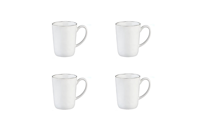 Mug Pure 40Cl - 4 Pièces - Blanc Neige