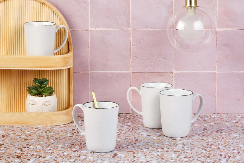 Mug Pure 40Cl - 4 Pièces - Blanc Neige