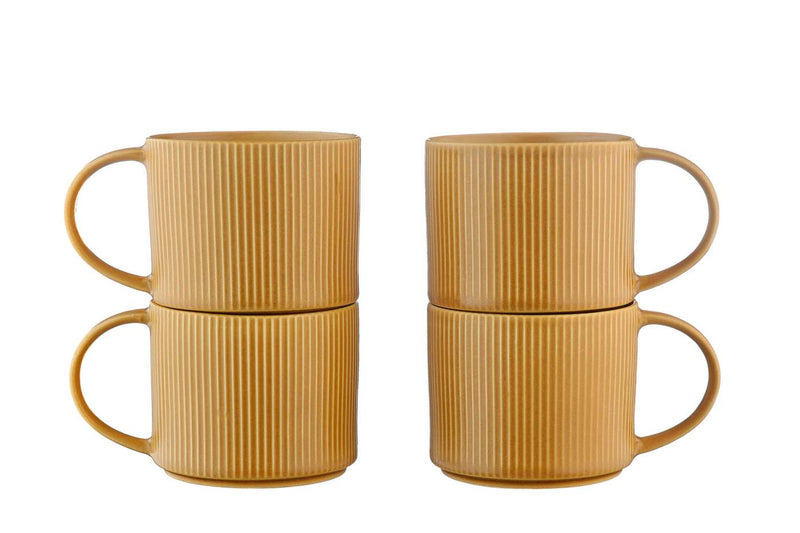 Mug Scandi - 4 Pièces - Ocre