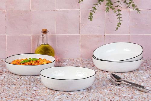 Assiette Creuse Pure - 4 Pièces - Blanc Neige