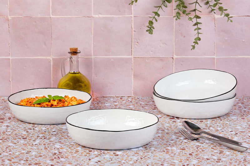 Assiette Creuse Pure - 4 Pièces - Blanc Neige