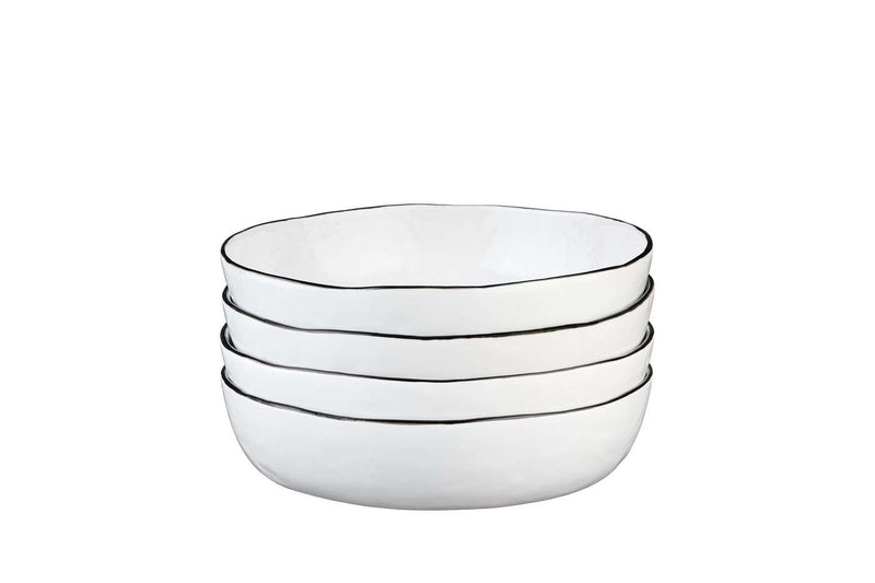 Assiette Creuse Pure - 4 Pièces - Blanc Neige