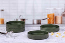 Assiette Creuse Scandi - 4 Pièces - Olive