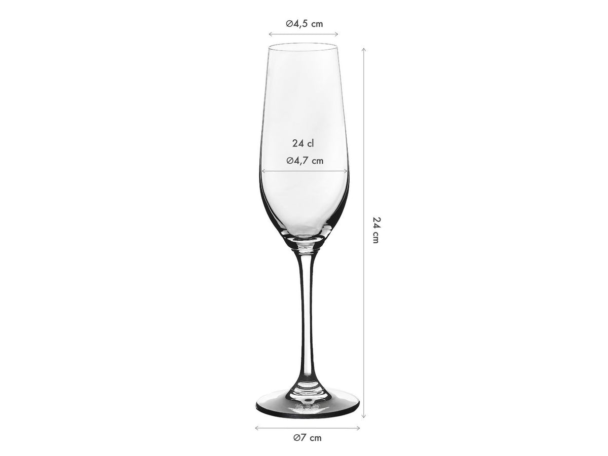 Nude - 6 Verres À Champagne - Lagom