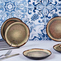 Iris - 6 Assiettes - Marron Sauvage