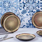 Iris - 6 Assiettes - Marron Sauvage