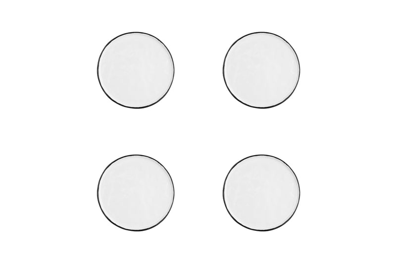 Assiette Pure - 4 Pièces - Blanc Neige