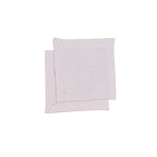 Set of 2 Linen Table Napkins with Contrasting Topstitching