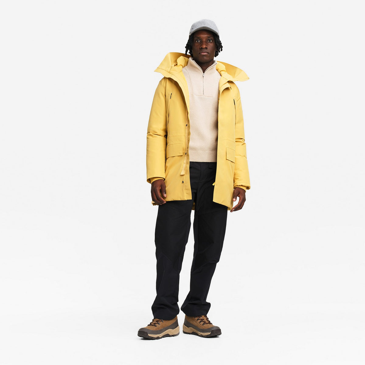 Parka imbottito ocra - Uomo