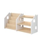 Bibliothèque & Étagère À Jouets Duo – Blanc & Gris