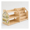 Bibliothèque & Étagère À Jouets Duo – Bleu Clair & Rose