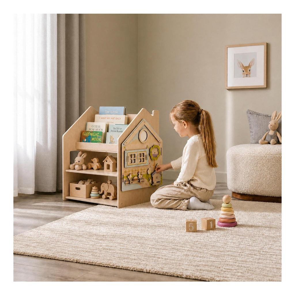 Estantería Montessori 2 en 1 versátil – Blanco