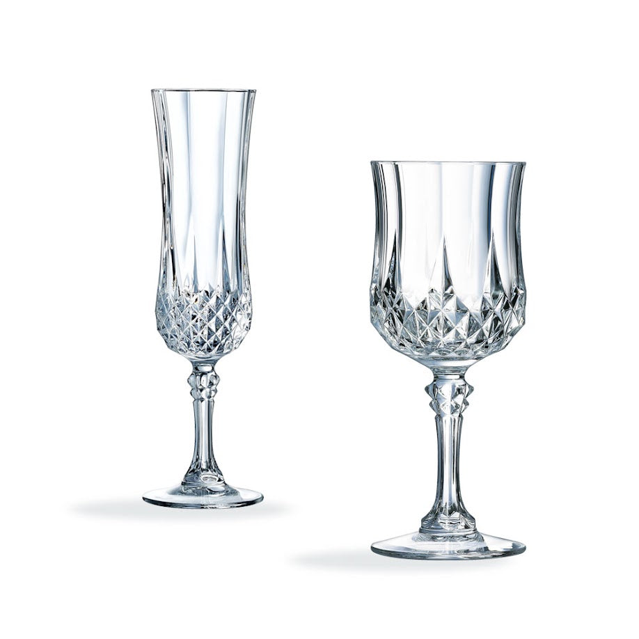 Longchamp - Ensemble 16 Verres À Pied Et Flûtes - Cristal D'Arques