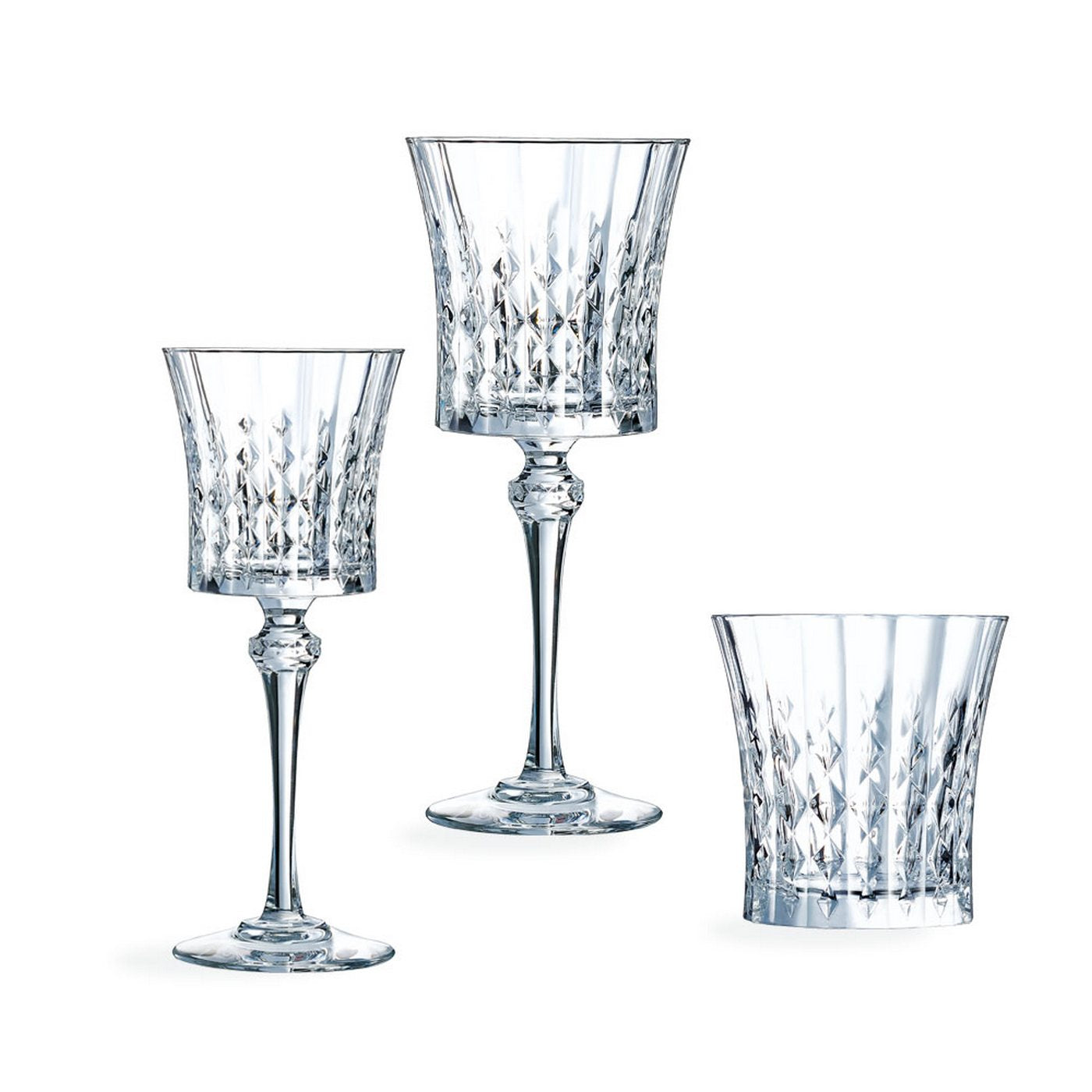 Lady Diamond - Ensemble De Verres, 24 Pièces - Cristal D'Arques