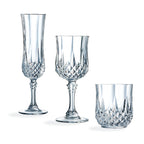 Longchamp - Ensemble 24 Pièces, Verres À Pied, Flutes Et Verres À Eau - Cristal D'Arques