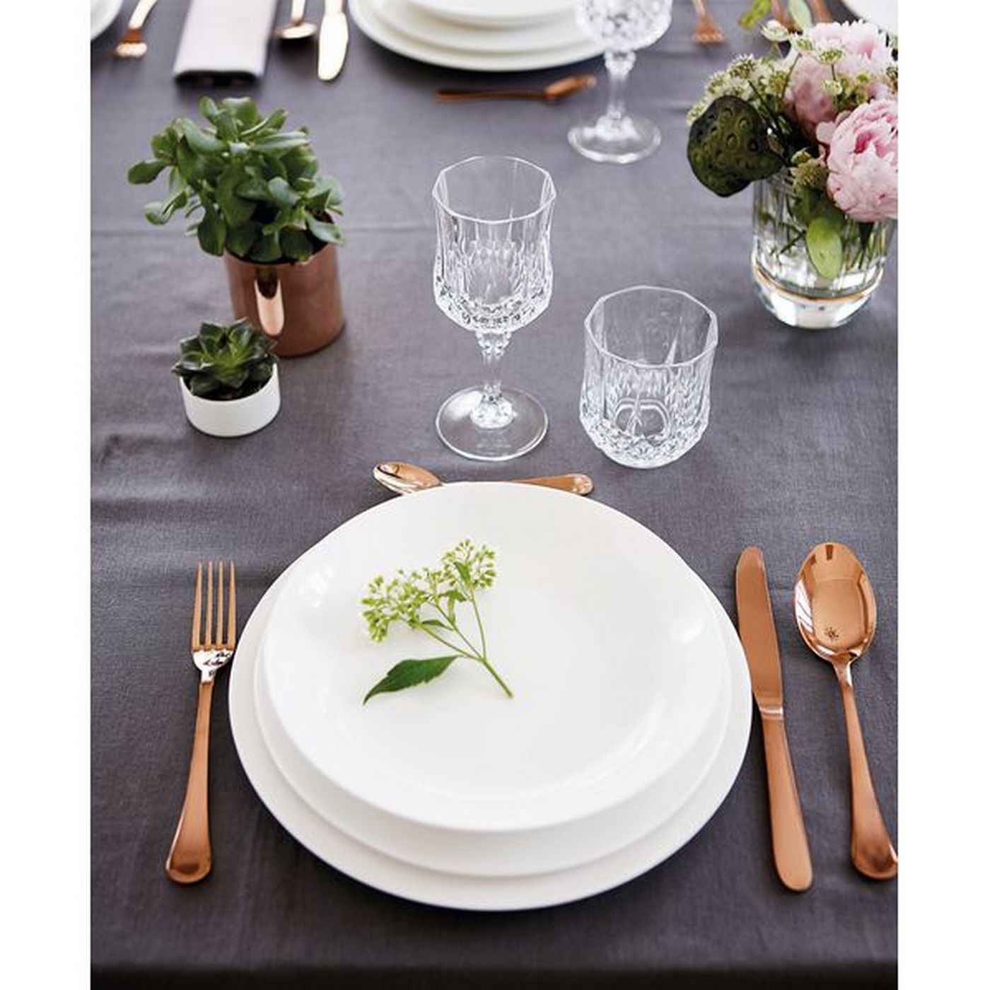 Longchamp - Ensemble 24 Pièces, Verres À Pied, Flutes Et Verres À Eau - Cristal D'Arques