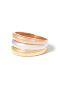 Bague "Trio Arc-En-Ciel" Or Tricolore 375/1000