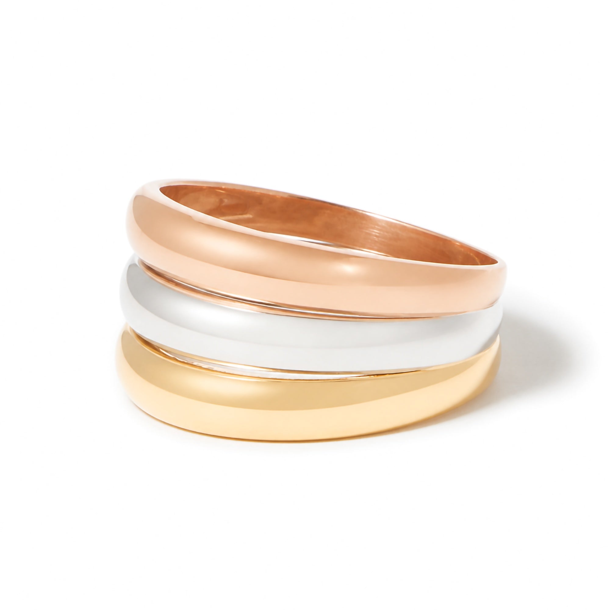 Anillo "Trio Arc-En-Ciel" Oro Tricolor 375/1000