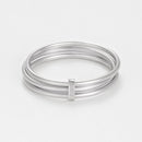 Bague "Trinité" - Or Blanc 375/1000