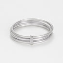Bague "Trinité "Or Blanc 375/1000