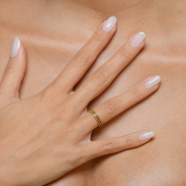 “Trinity” Ring 375/1000 Yellow Gold