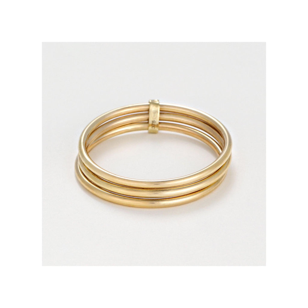 “Trinity” Ring 375/1000 Yellow Gold