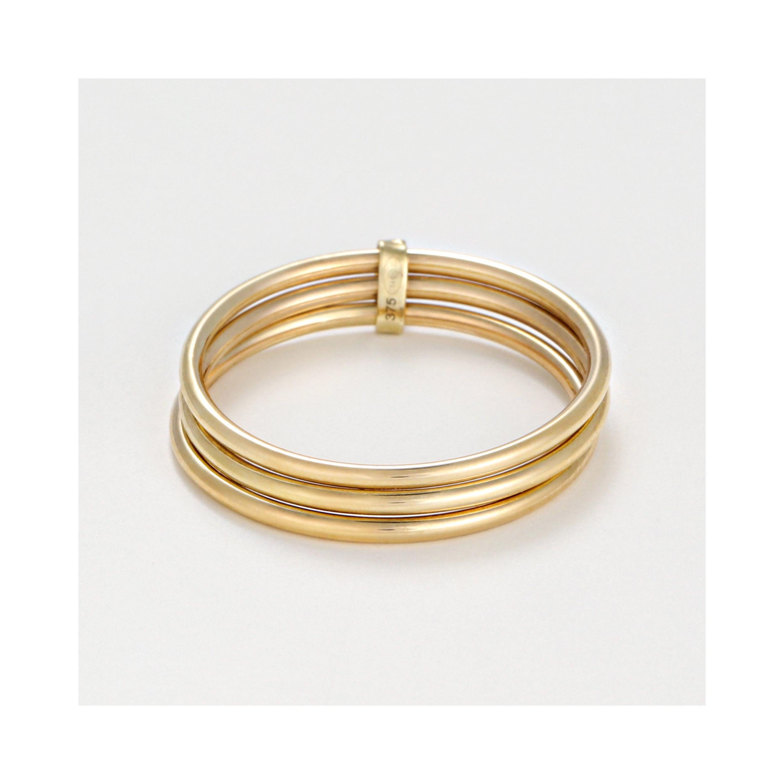 Bague "Trinité "Or Jaune 375 /1000