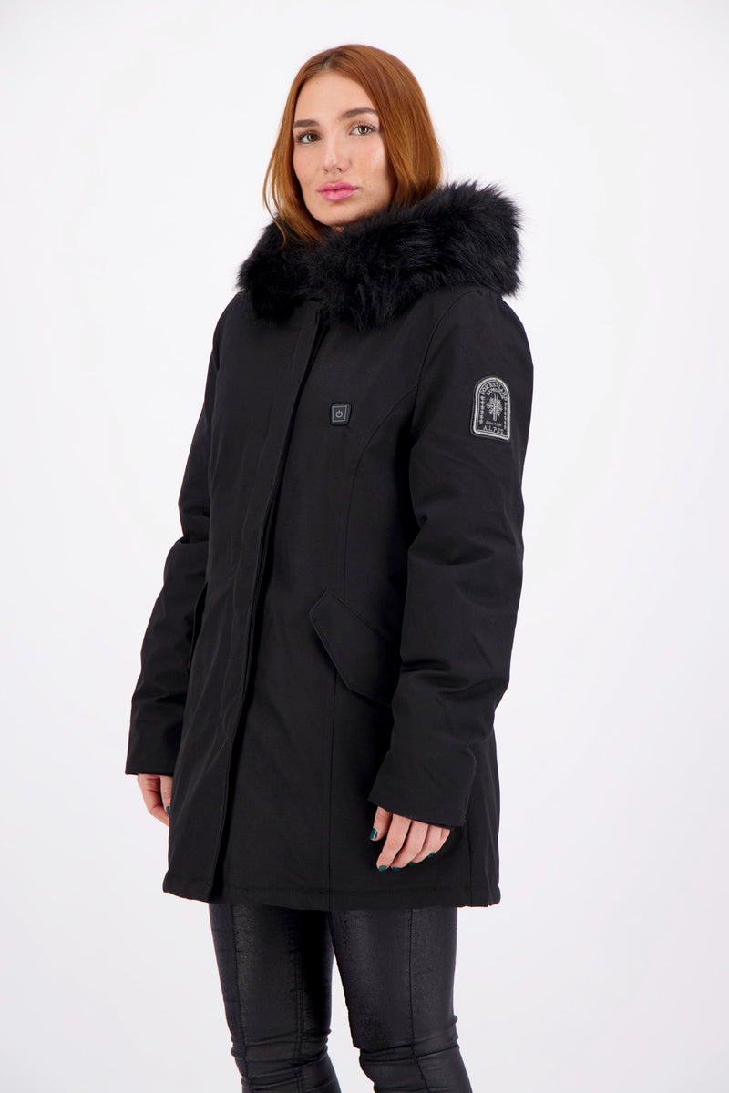 Parka Chauffante Black Megeve Heat - Noir - Homme