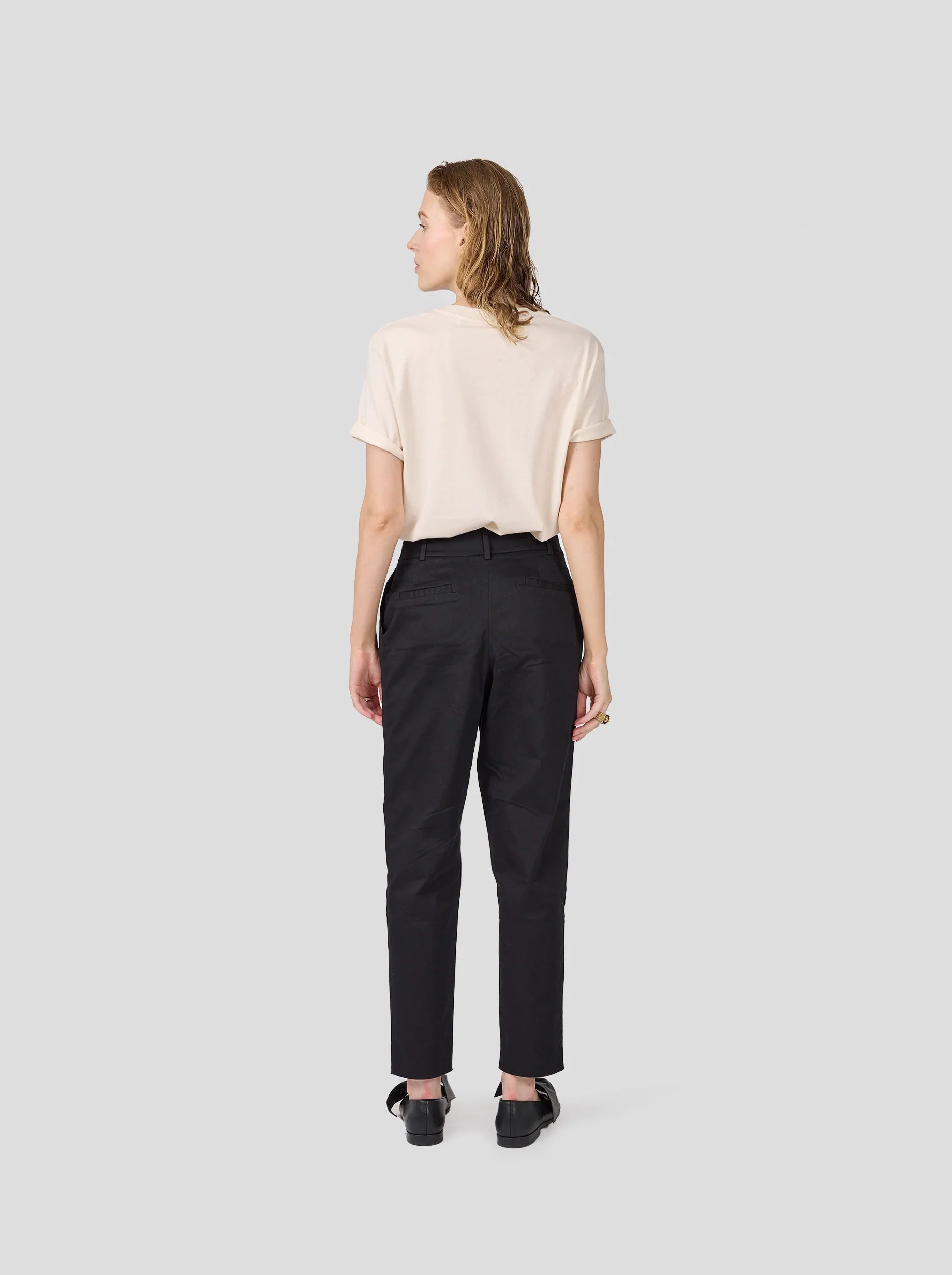 Gabriel Trousers in Black Cotton
