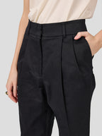 Gabriel Trousers in Black Cotton