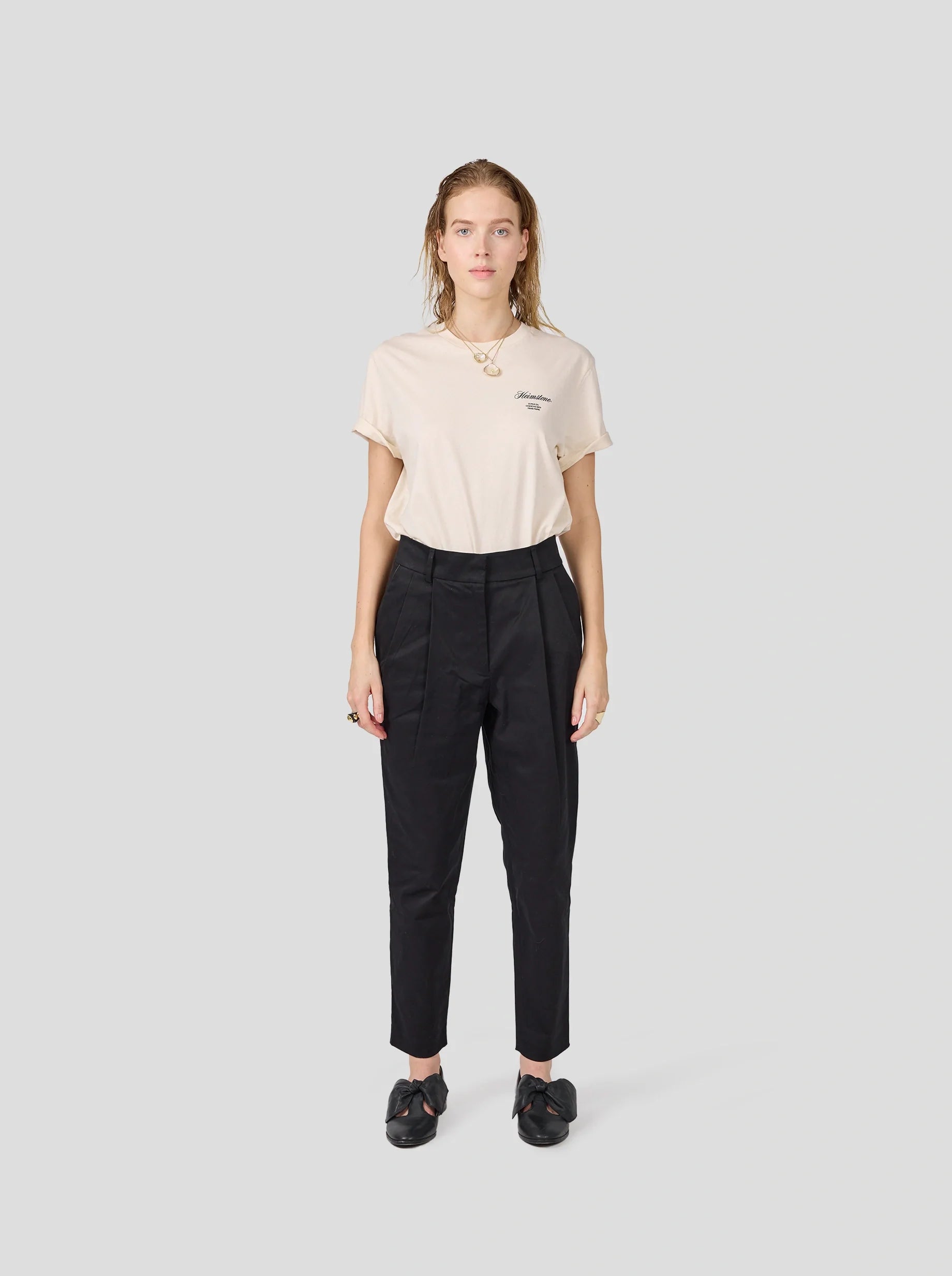 Gabriel Trousers in Black Cotton