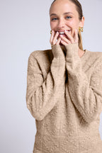 Maglione Girocollo Bubble Cashmere Blair - Beige Crema