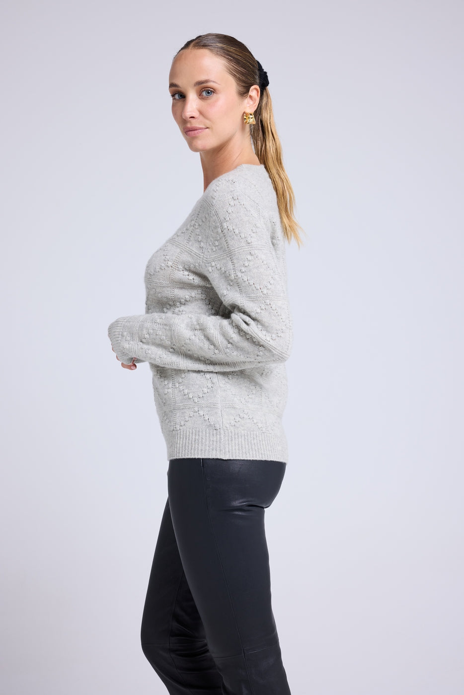 Maglione Girocollo Bubble Cashmere Blair - Grigio Chiaro
