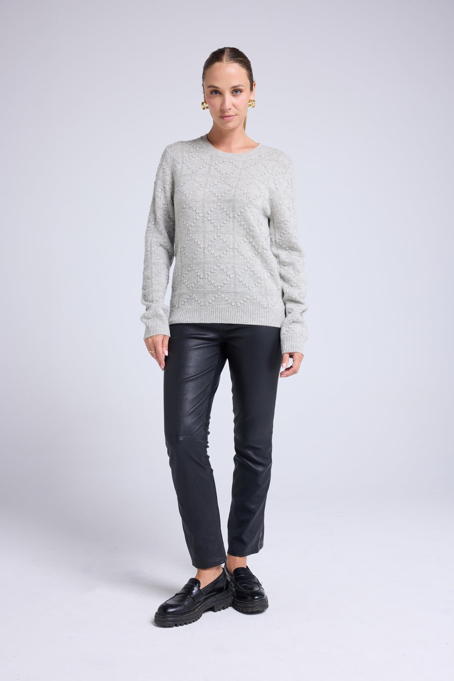 Maglione Girocollo Bubble Cashmere Blair - Grigio Chiaro