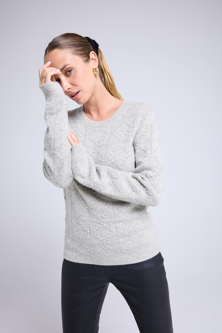 Maglione Girocollo Bubble Cashmere Blair - Grigio Chiaro