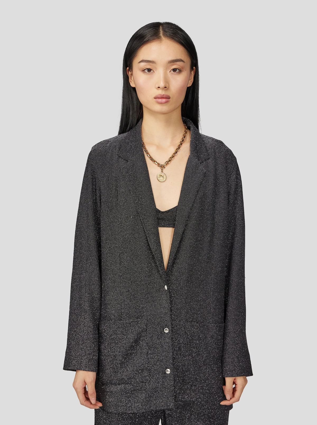 Blazer Sonny Crockett En Tricot Argent Constellation