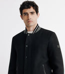 Blouson Teddy En Laine Noir