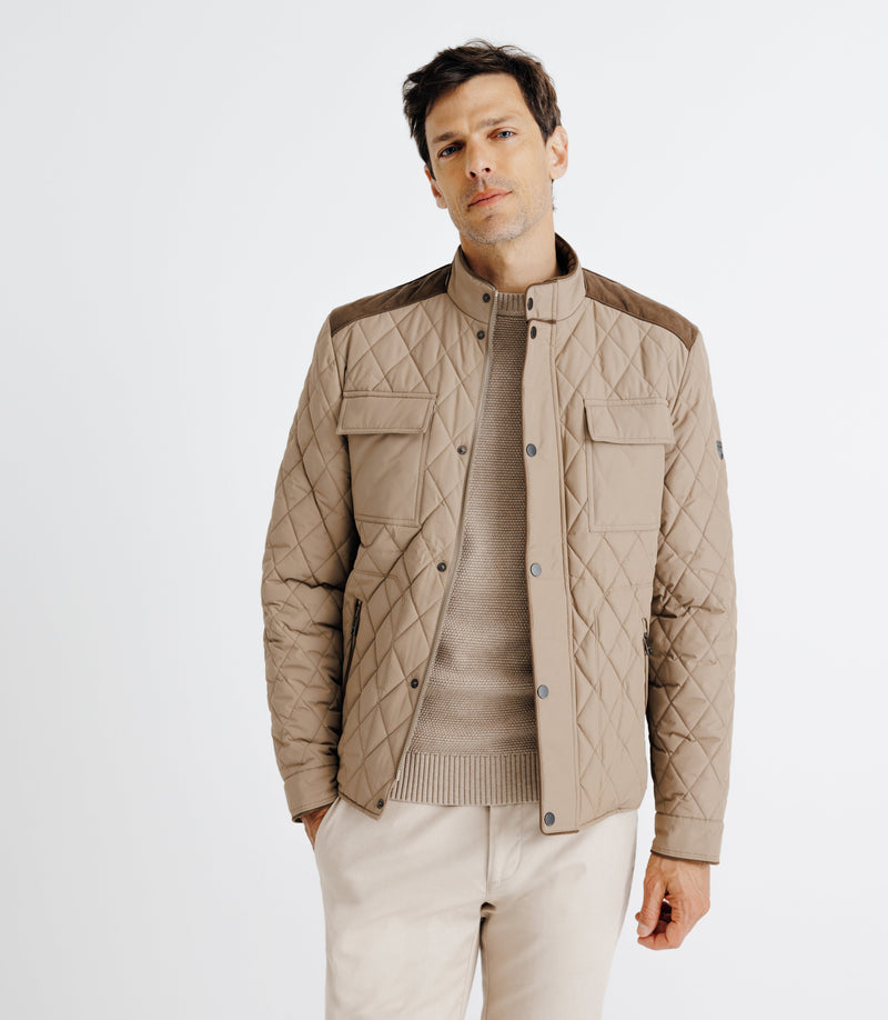 Blouson déperlant col montant beige - IZAC