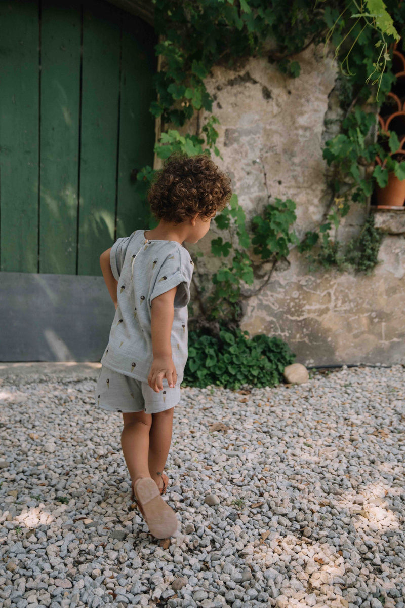 Blusa Praslin Azul Gris Hielo