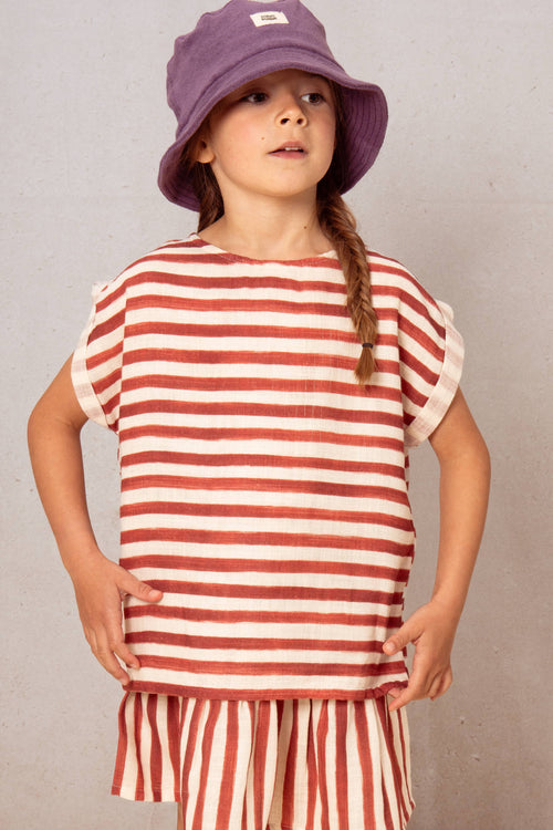 Blusa Praslin Rayas Rojas