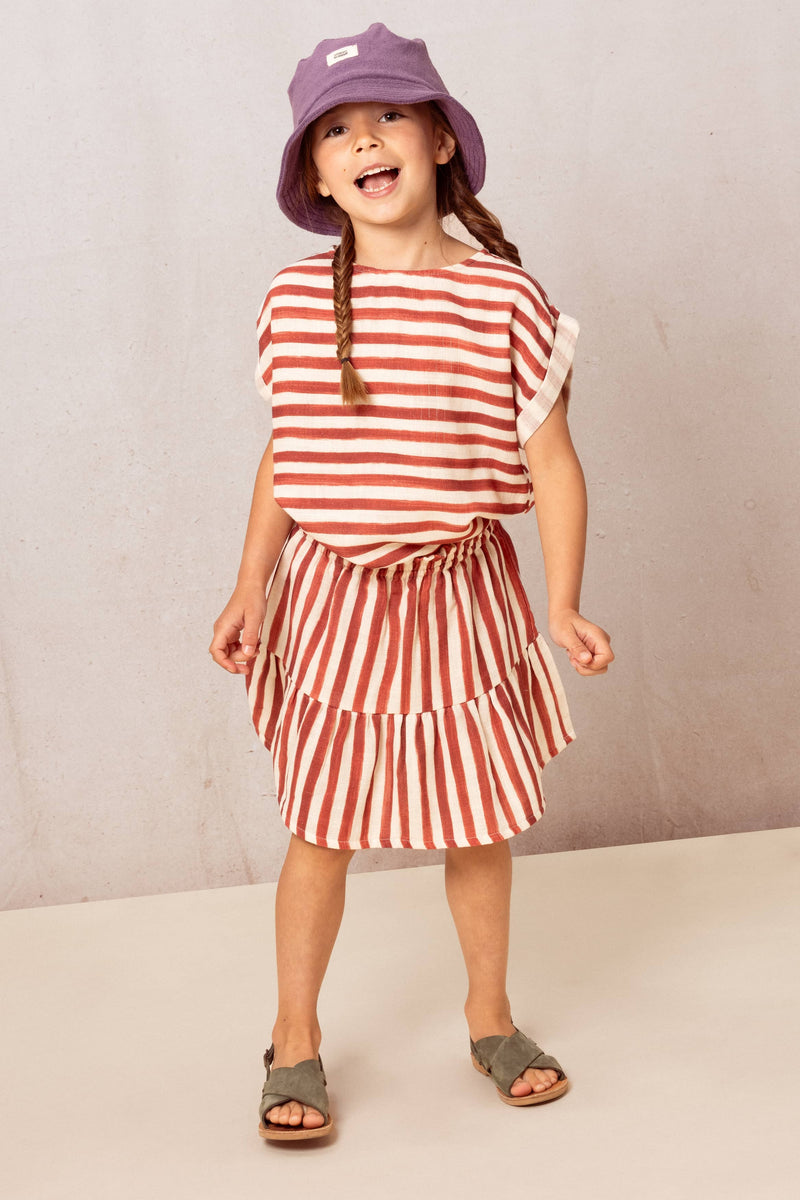 Blusa Praslin Rayas Rojas