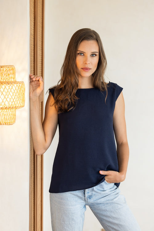 Blouse Adela - Bleu Marine